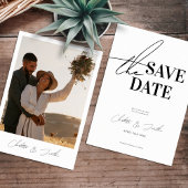 Moderne zwart-wit foto Save the Date