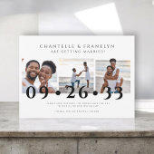 moderne zwart-wit foto save the date kaart