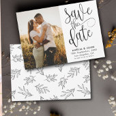 Moderne zwart-wit foto Save the Date Wedding
