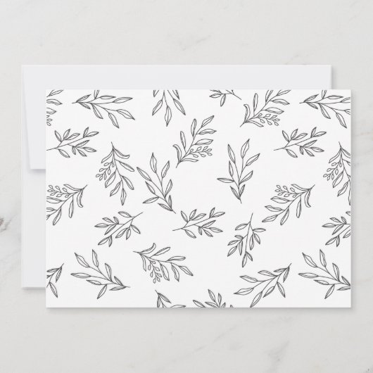 Moderne zwart-wit foto Save the Date Wedding (Achterkant)