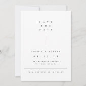 Moderne zwart-wit fotocollage Bewaar de datum Kaart (Achterkant)