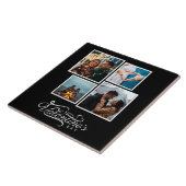 Moderne zwart-wit fotocollage Valentijnse Tegeltje (Zijkant)