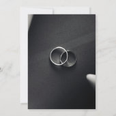 Moderne zwart-wit fotofilmstrook trouw binnen kaart (Achterkant)