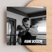 Moderne zwart-wit fotografie professional vierkante visitekaartje