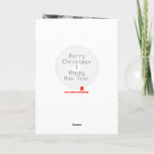 Moderne Zwart Wit Fractal Sterren Patroon Kerstmis Feestdagen Kaart (Achterkant)