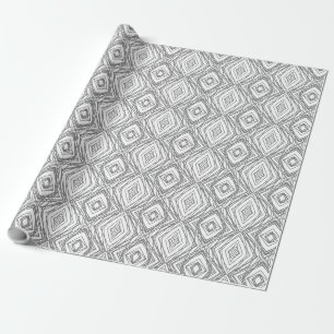 Moderne zwart-wit geometrische diamant cadeaupapier