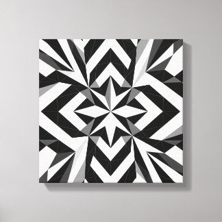 Moderne zwart-wit geometrische kunst aan de muur canvas afdruk