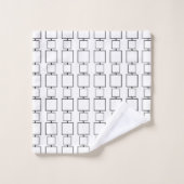 Moderne zwart-wit geometrische patroon bad handdoek (Wasdoekje)