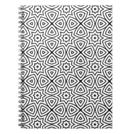 Moderne zwart-wit geometrische patroon notitieboek