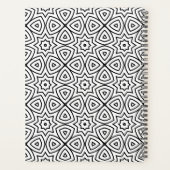 Moderne zwart-wit geometrische patroon planner (Achterkant)