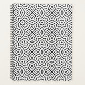 Moderne zwart-wit geometrische patroon planner (Voorkant)