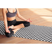Moderne zwart wit geruit monogram oefening yogamat