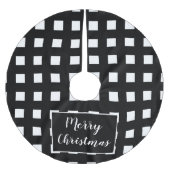 Moderne zwart-wit geruite kerst kerstboom rok (Voorkant)