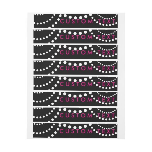 Moderne zwart-wit gestippelde puntafwikkeling rond omwikkelbaar adreslabel (Vel)