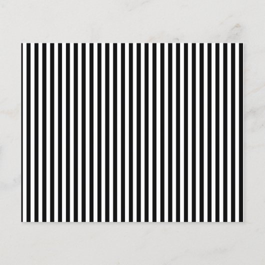 Moderne Zwart-Wit Gestreepte Foto Save the Date (Achterkant)