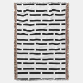 Moderne zwart-wit gestreepte matrix deken (Voorkant Verticaal)