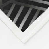 Moderne zwart-wit geweven strepen fleece deken (Hoek)