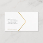 Moderne zwart wit goud palmboom architect visitekaartje (Achterkant)