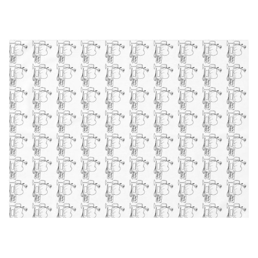 Moderne zwart-wit grafiek U bent uitgenodigd patro Tafelkleed (Voorkant (Horizontaal))