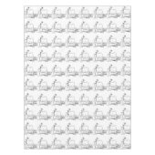 Moderne zwart-wit grafiek U bent uitgenodigd patro Tafelkleed (Voorkant)