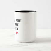 Moderne zwart-wit grappige citaat typografie mok (Midden)