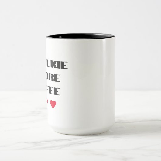 Moderne zwart-wit grappige citaat typografie mok (Midden)