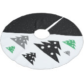 Moderne zwart wit grijze kerstboom kerstboom rok (Gekanteld)