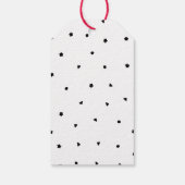 Moderne zwart-wit grillige kerstboom cadeaulabel (Achterkant)