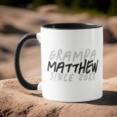 Moderne zwart-wit grunge voor de coole Grampa Mok