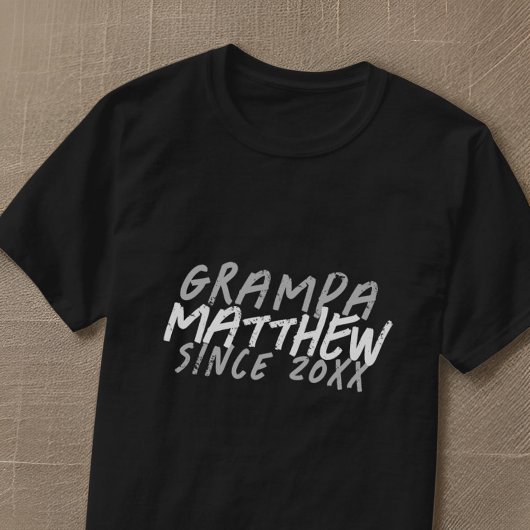 Moderne zwart-wit grunge voor de coole Grampa T-shirt
