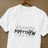 Moderne zwart-wit grunge voor de coole Grampa T-shirt
