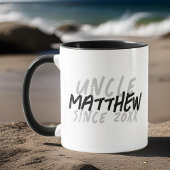 Moderne zwart-wit grunge voor de koele oom mok