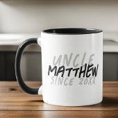 Moderne zwart-wit grunge voor de koele oom mok