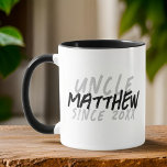 Moderne zwart-wit grunge voor de koele oom mok<br><div class="desc">Dit grunge en moderne ontwerp is samengesteld uit san serif typografie.</div>