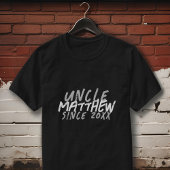 Moderne zwart-wit grunge voor de koele oom t-shirt