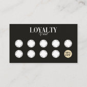  moderne zwart-wit haar loyaliteit Kaart Kortingskaartje (Achterkant)