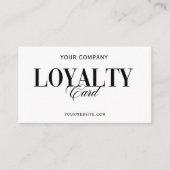  moderne zwart-wit haar loyaliteit Kaart Kortingskaartje (Voorkant)