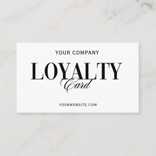  moderne zwart-wit haar loyaliteit Kaart Kortingskaartje (Voorkant)