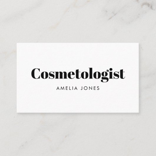 Moderne Zwart Wit Haar Salon Foto Visitekaartje (Voorkant)