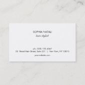 Moderne zwart-wit haarsalon Afspraakkaart Afsprakenkaartje (Achterkant)