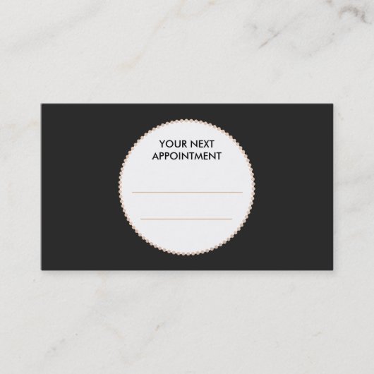 Moderne zwart-wit haarsalon Afspraakkaart Afsprakenkaartje (Voorkant)