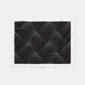 Moderne zwart-wit halftoonpuntpatroon throw fleece deken (Voorkant (Horizontaal))