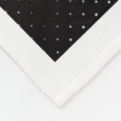 Moderne zwart-wit halftoonpuntpatroon throw fleece deken (Hoek)