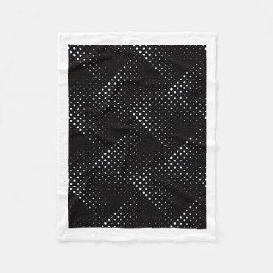 Moderne zwart-wit halftoonpuntpatroon throw fleece deken