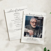 Moderne Zwart & Wit Handgeschreven Script begrafen Programmakaart