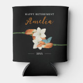 Moderne zwart-wit Inspirerend bloemen Blikjeskoeler (Voorkant)