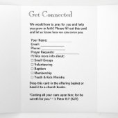 Moderne zwart-wit kerk verbinding brochures drieluik kaart (Binnenkant midden)