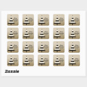 Moderne Zwart & Wit Kerstboom Stickers (Vel)