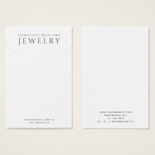 Moderne Zwart Wit Ketting Display Kaarten Visitekaartje