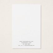 Moderne Zwart Wit Ketting Display Kaarten Visitekaartje (Achterkant)